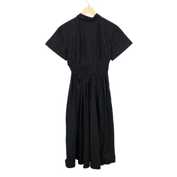 J.Crew Elena Midi Shirtdress Cotton Poplin Black Size 6 NWT - Picture 6 of 10